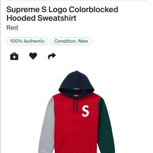 Supreme (S) Logo hoodie authentic.